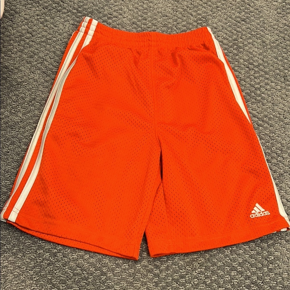 Adidas Orange Athletic Shorts Lightweight